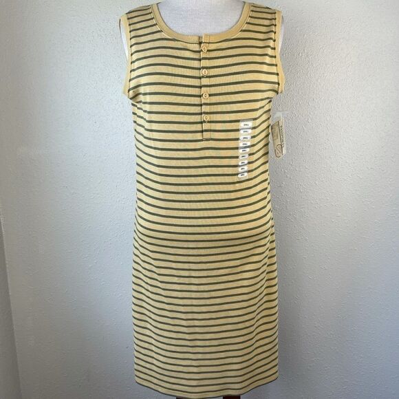 NWT Passports Sleeveless 1/4 Button Down Dress - Picture 1 of 9